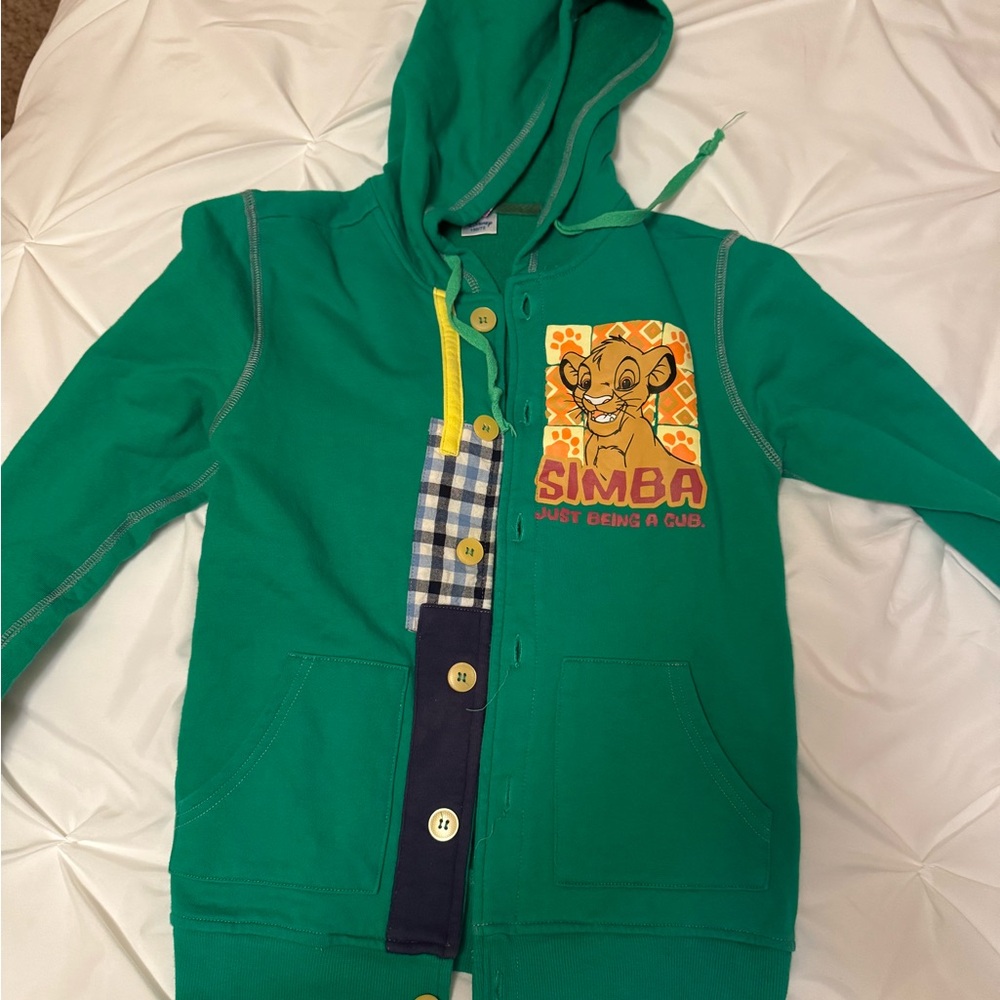 Disney Simba Kids Teal Hoodie Size 10-12